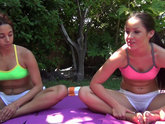 Gia Steel and Lola Foxx On the Lawn